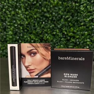 bareMinerals Strength & Length Mascara and Gen Nude Bronzer -Kiss of Pink